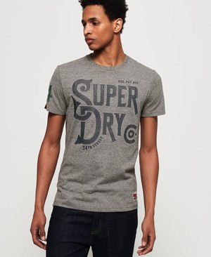 Superdry 34st Goods Férfi Pólók Piros/Szürke | JGHPX1024